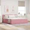 vidaXL Cama con almacenamiento Rosa 160 x 200 cm Terciopelo