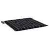 vidaXL Cojines de silla de jard&iacute;n 4 uds tela a cuadros negro 50x50x4cm