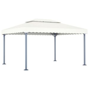 vidaXL Cenador color crema aluminio 400x300 cm