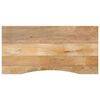 vidaXL Tablero escritorio con curva madera mango rugosa 120x50x2,5 cm