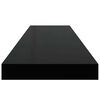 vidaXL Estante flotante de pared MDF negro 90x23,5x3,8 cm