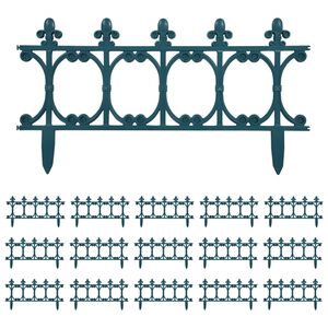 vidaXL Bordes de jard&iacute;n 16 unidades PP verde 10 m