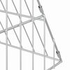 vidaXL Jaula para pollos Plateado 215 x 100 x 85 cm Acero Galvanizado