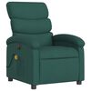vidaXL Sill&oacute;n reclinable de masaje el&eacute;ctrico tela verde oscuro