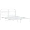vidaXL Estructura cama sin colch&oacute;n con cabecero metal blanco 160x200cm