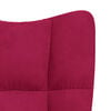 vidaXL Sill&oacute;n de relax de terciopelo rojo vino tinto