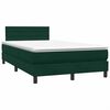 vidaXL Cama box spring con colch&oacute;n terciopelo verde oscuro 120x210 cm