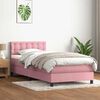 vidaXL Cama box spring con colch&oacute;n terciopelo rosa 90x220 cm