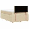 vidaXL Cama box spring con colch&oacute;n tela color crema 120x190 cm