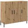 vidaXL Aparador Roble artisan 90 x 34 x 80 cm Madera de ingenier&iacute;a
