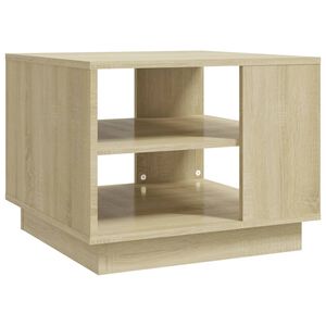 vidaXL Mesa de centro madera de ingenier&iacute;a roble Sonoma 55x55x43 cm