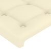 vidaXL Cabecero de cama color crema 80x5x118/128 cm Piel sint&eacute;tica