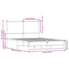 vidaXL Estructura de cama sin colchón metal roble Sonoma 120x190 cm