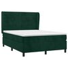 vidaXL Cama box spring con colch&oacute;n terciopelo verde oscuro 140x190 cm