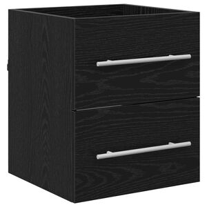vidaXL Mueble de lavabo Roble Negro 38,5 x 41 x 48 cm