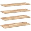 vidaXL Estantes flotantes 4 uds madera acacia sin tratar 100x30x2 cm
