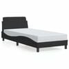 vidaXL Estructura de cama con cabecero Dover terciopelo negro 90x190 cm
