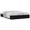 vidaXL Estructura de Cama Ottoman Negro 153 x 203 cm Cuero sint&eacute;tico