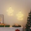 vidaXL Luces de Navidad Silueta de &aacute;ngel 2 piezas 50LEDs blanco c&aacute;lido