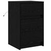 vidaXL Armario de Noche Roble Negro 38 x 34 x 61 cm