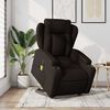 vidaXL Sill&oacute;n masaje el&eacute;ctrico reclinable elevable tela marr&oacute;n oscuro