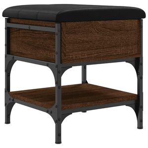 vidaXL Zapatero madera de ingenier&iacute;a marr&oacute;n roble 42x42x45 cm