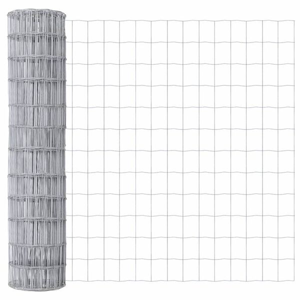vidaXL Cerca Euro Plateado 1 x 10 m