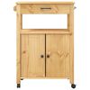 vidaXL Carrito de cocina MONZA madera maciza de pino 60x40x88,5 cm