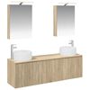 vidaXL Juego de Muebles de Ba&ntilde;o 5 uds. Roble Sonoma