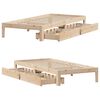 vidaXL Estructura de cama con cajones madera maciza pino 90x190 cm