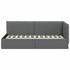 vidaXL Estructura de cama en esquina Gris oscuro 80 x 200 cm