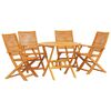 vidaXL Conjunto de Comedor de Jard&iacute;n 5 uds. Marr&oacute;n