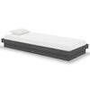 vidaXL Estructura de cama individual sin colchón madera maciza gris