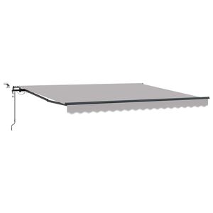 vidaXL Tela de toldo Gris Claro 400 x 300 cm Poli&eacute;ster