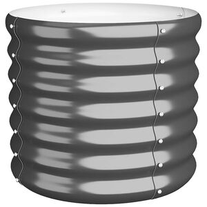 vidaXL Jardinera acero galvanizado antracita 40x40x36 cm