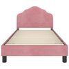 vidaXL Cama para niños con cabecero Rosa 80 x 200 cm Terciopelo