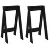 vidaXL Taburetes 2 unidades madera maciza de pino negro 40x40x75 cm