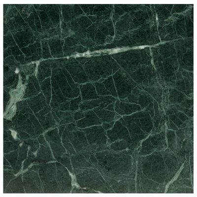 vidaXL Mesa de centro piedra real textura de mármol verde 60x60x35 cm