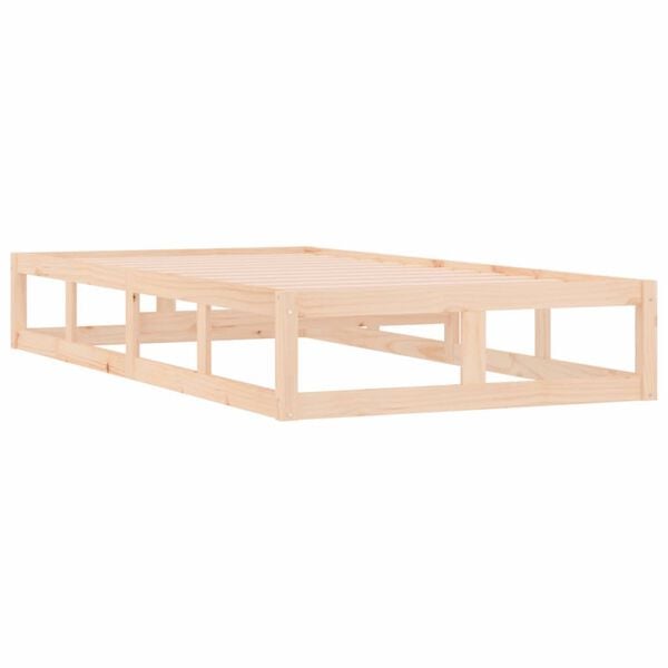 vidaXL Estructura de cama de madera maciza 100x200 cm