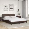 vidaXL Estructura de cama Dover cuero sintético marrón 160x200cm