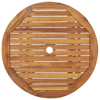vidaXL Comedor de jardín plegable 3 piezas madera maciza de acacia