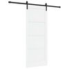 vidaXL Puerta Corredera Blanco y Negro 83 x 202 cm