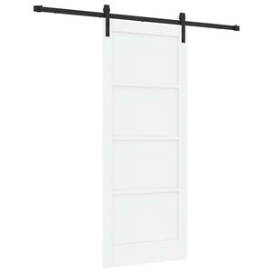 vidaXL Puerta Corredera Blanco y Negro 83 x 202 cm