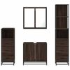 vidaXL Set de muebles baño 4 pzas madera contrachapada roble marrón