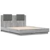 vidaXL Cama con cabecero madera de ingenier&iacute;a gris Sonoma 120x190 cm