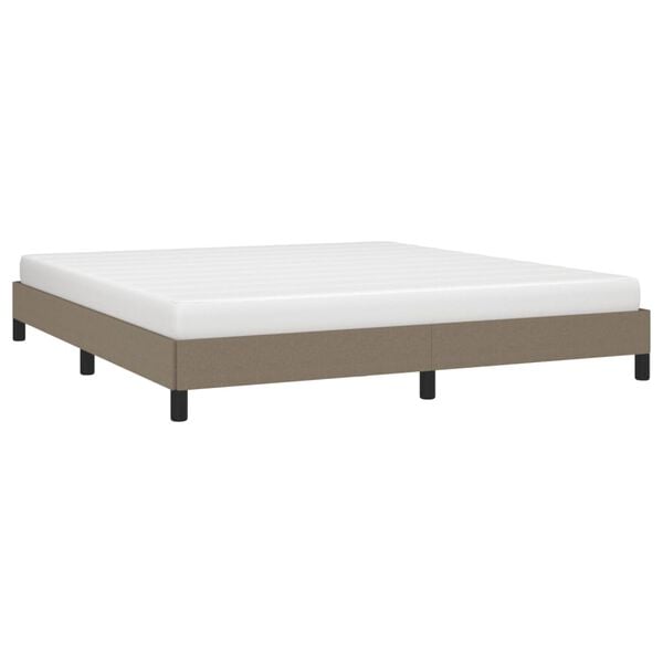 vidaXL Cama sin colchón tela gris taupe 180x200 cm