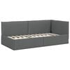 vidaXL Estructura de cama en esquina Gris oscuro 90 x 200 cm