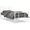 vidaXL Estructura cama sin colchón con estribo metal blanco 90x200 cm