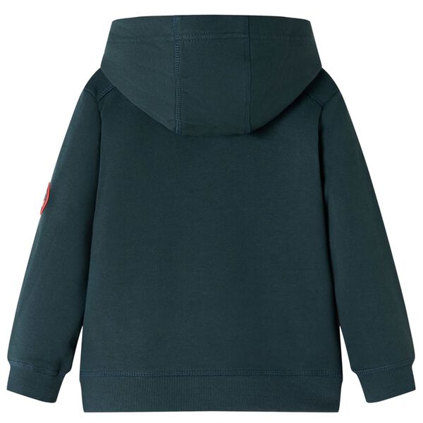 Sudadera infantil con capucha verde oscuro 116