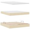 vidaXL Cama con almacenamiento y LED Crema 160 x 200 cm Poli&eacute;ster
